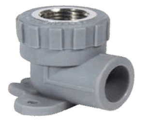 CODO 90° CON INSERTO METÁLICO (H) Y SOPORTE TERMOFUSIÓN THC