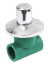 LLAVE DE PASO C/CIERRE BRONCE Y CAMPANA CROMADA REDECO